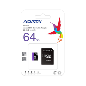 Tarjeta De Memoria Adata Ausdx64guicl10-ra1 Premier Con Adaptador Sd 64gb