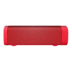 Bocina Bluetooth mini SoundBar con acabado textil rojo