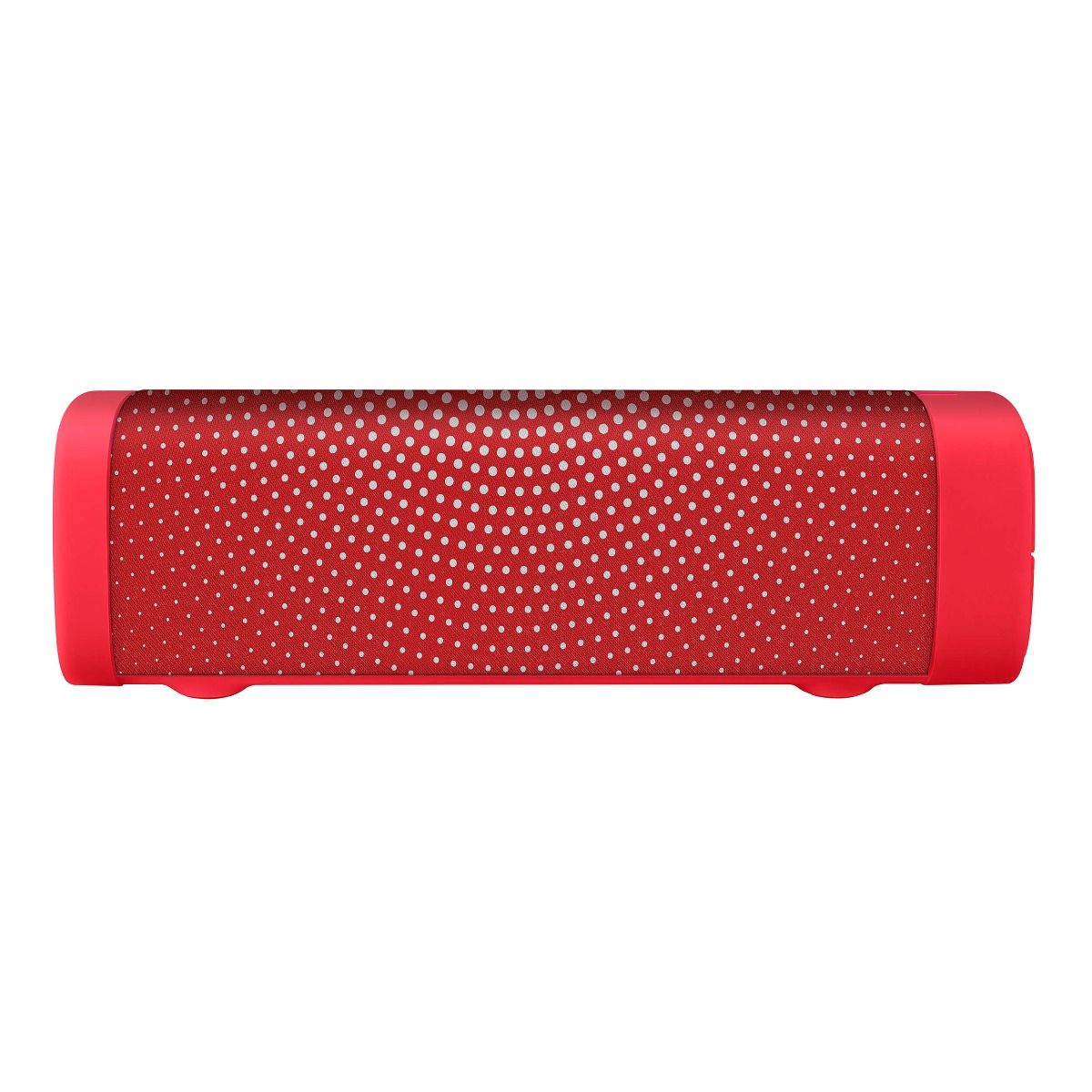 Bocina Bluetooth mini SoundBar con acabado textil rojo