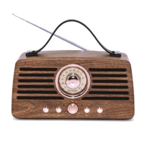 Bocina Bluetooth retro con radio FM y reproductor USB/microSD
