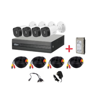 Kit 4 canales 1 Megapixel/ 4 Camaras B1A11 720p/ DVR de 4 Canales / DAHUA COOPER XVR1A04KIT + Disco Duro de 1TB