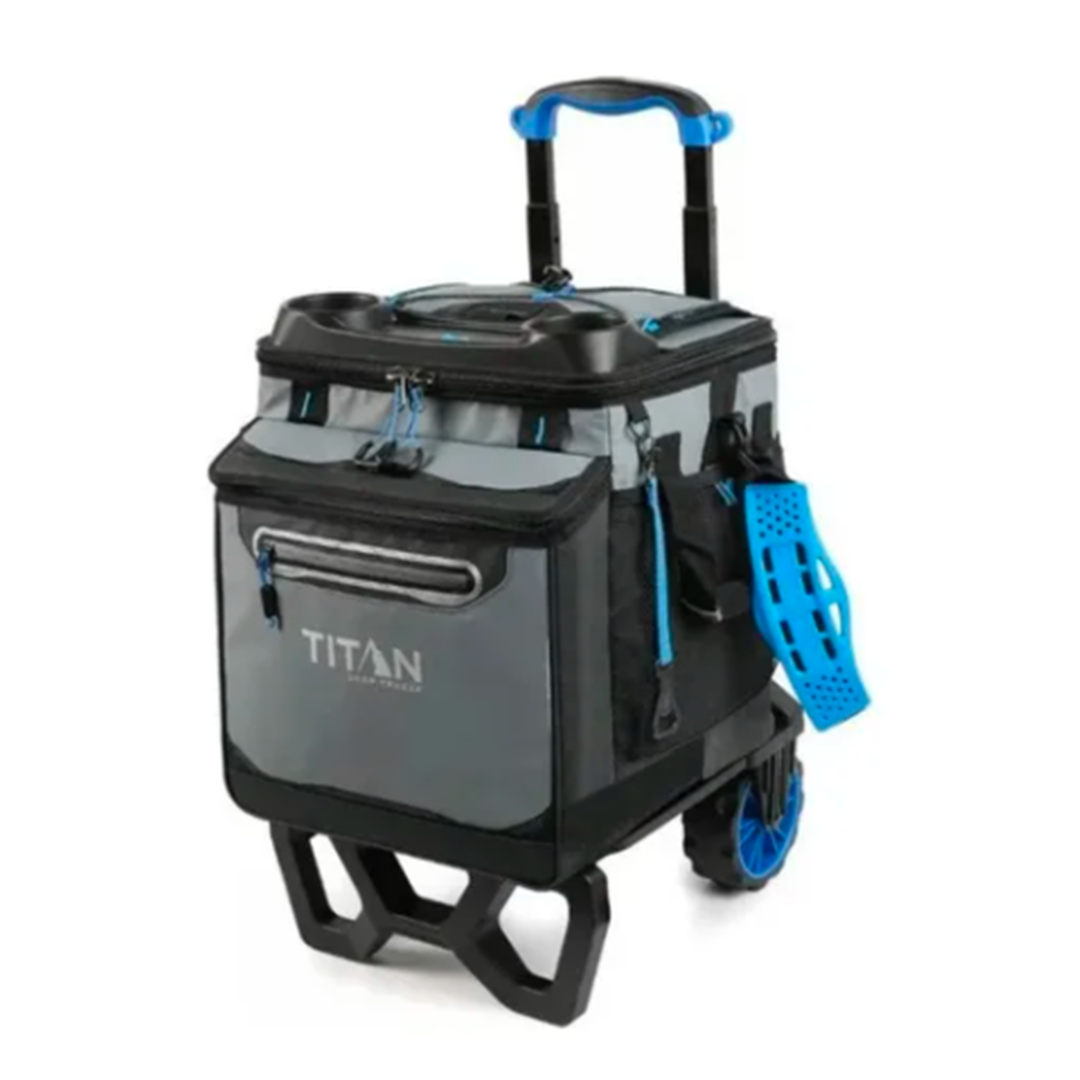 Hielera Plegable Titan Con Ruedas 60 Latas Hielo Por 3 Días