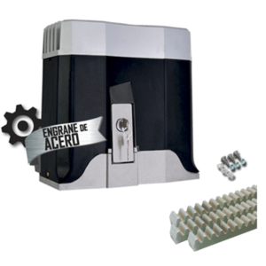 KIT SOLO REVOLUTION TURBO DC 300W 24V CON CENTRAL, ENGRANE DE FIERRO 18 DIENTES Y 3 CREMALLERAS DE ACERO DE 1MT