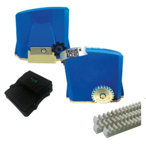 KIT SOLO 1.0 PRIME DC Z23A M4 CONDOMINIO, CENTRAL PRIME YZ23 DE HIERRO CON BATERIAS, GABINETE PLASTICO Y CARGADOR Y 2 CREMALLERAS DE ACERO DE 2MT