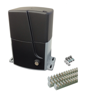 KIT MOTOR CORREDIZO SOLO FORZA2.0 FCE 127 VAC 60HZ C/QUADRO B601 220 VAC 60HZ INCLUYE 2 RADIO TRANSMISORES NEW Y 3 CREMALLERAS DE ACERO DE 2MT KSFORZA20-CR
