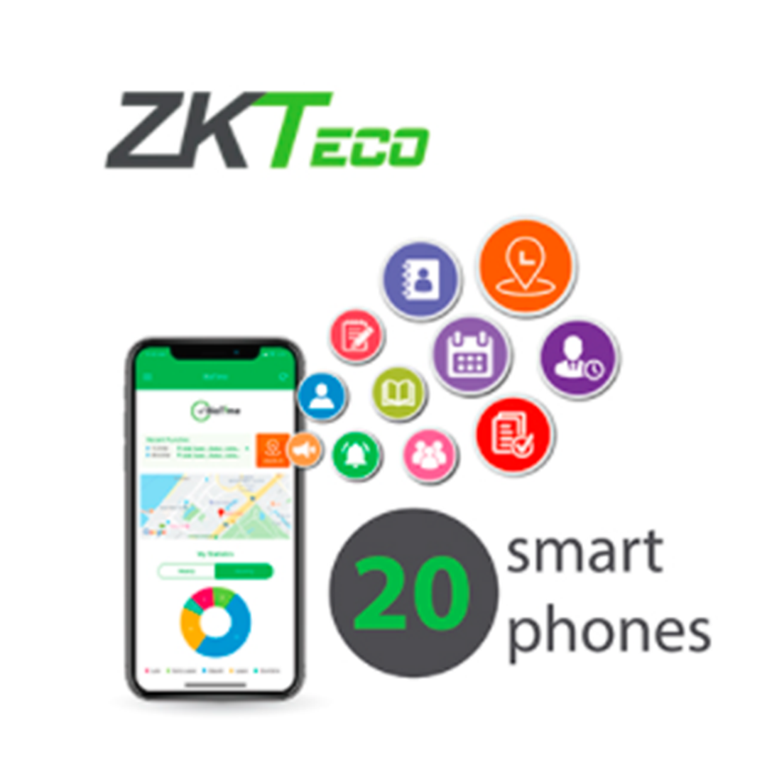 LICENCIA ZKTECO BIOTIME APP-P20 PARA ACTIVAR APP BIOTIME SOFTWARE DE ASISTENCIA EN 20 SMARTPHONES PERMANENTE
Modelo
ZKBT-APP-P20
Código
CC099ZKT77