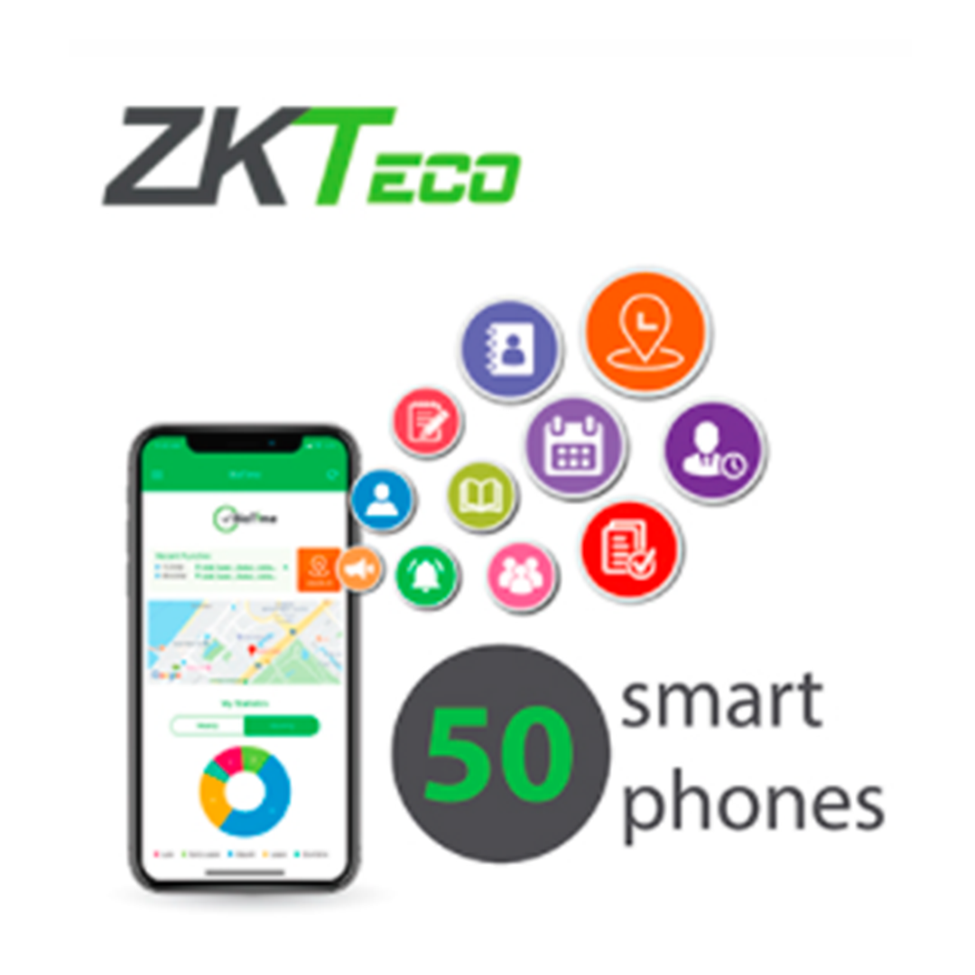 LICENCIA ZKTECO BIOTIME APP-P50 PARA ACTIVAR APP BIOTIME SOFTWARE DE ASISTENCIA EN 50 SMARTPHONES PERMANENTE
Modelo
ZKBT-APP-P50
Código
CC099ZKT78